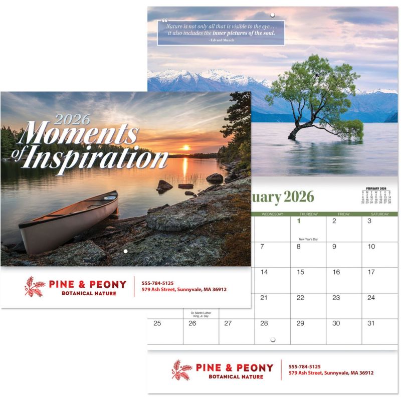 Moments Of Inspiration Stapled Wall Calendar 1 Moments Of Inspiration Stapled Wall Calendar 1