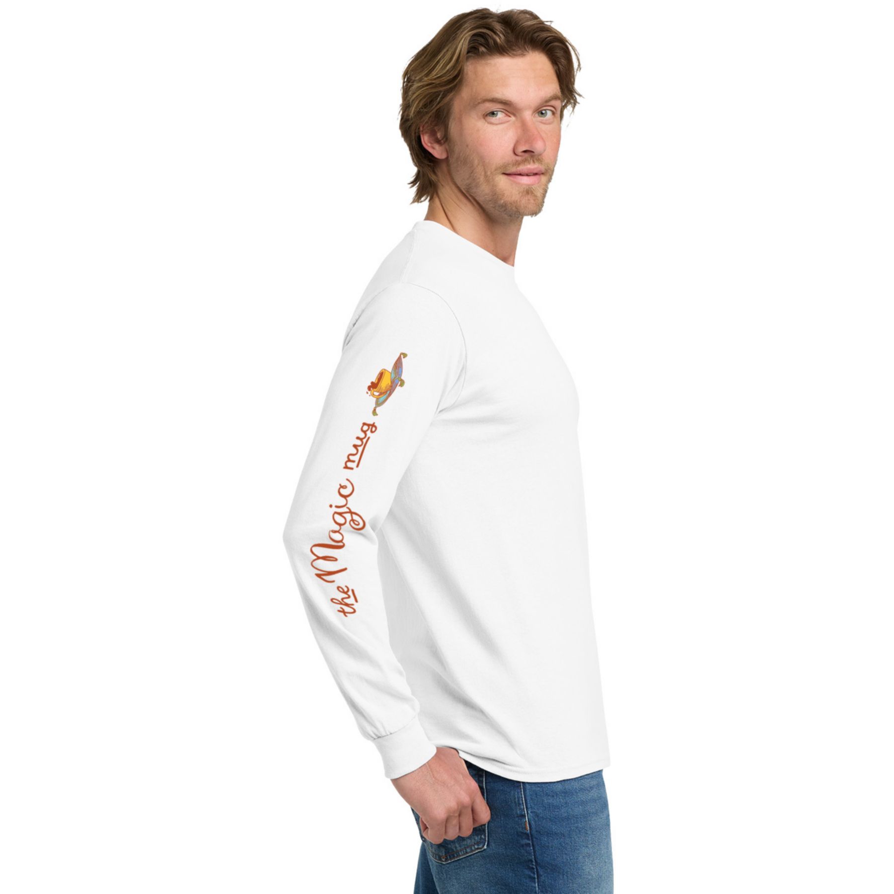 Gildan Cotton Long Sleeve T-Shirt Full Color Dtg 1