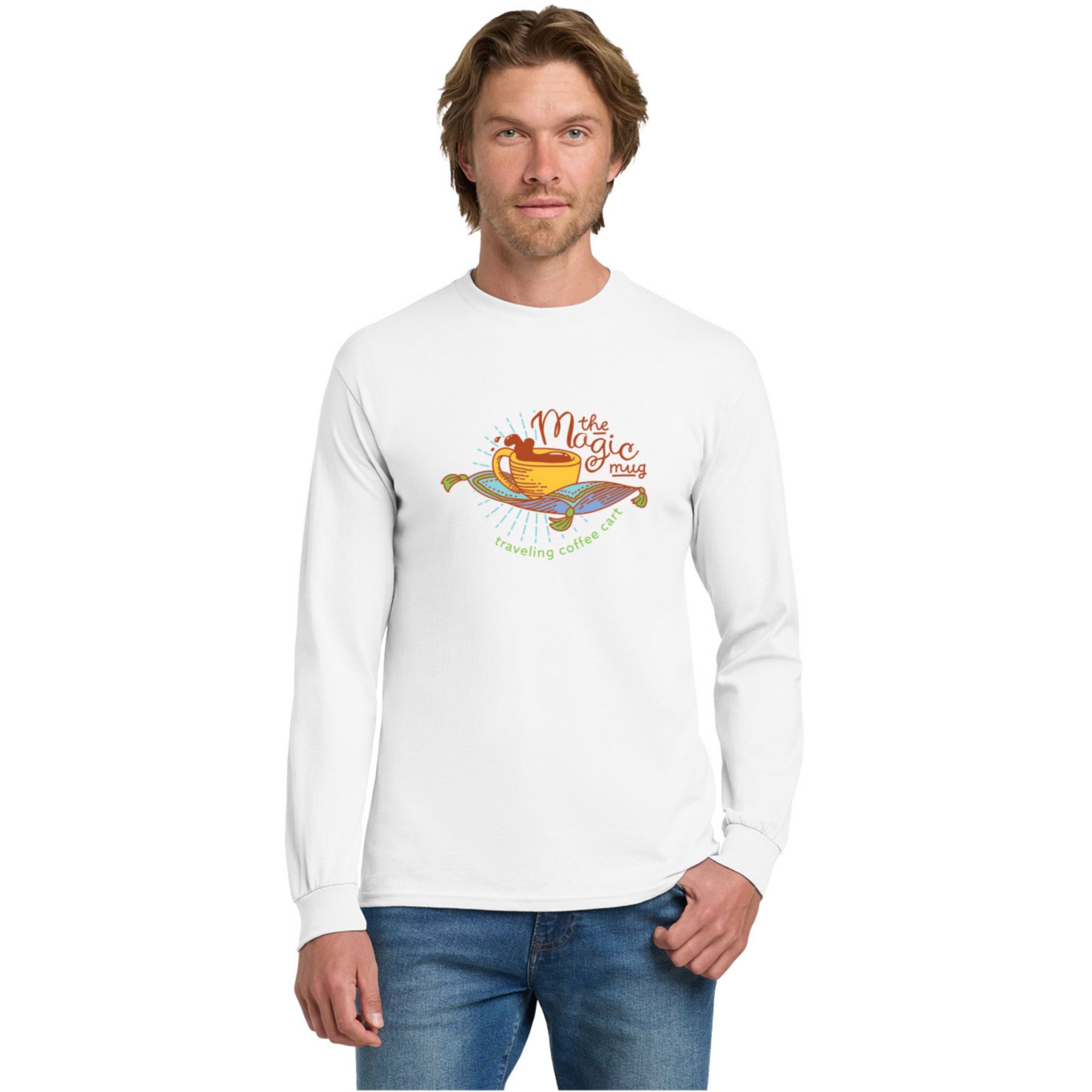 Gildan Cotton Long Sleeve T-Shirt Full Color Dtg 1