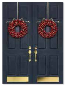 Red Door Wreath Greeting Card 1 Red Door Wreath Greeting Card 1