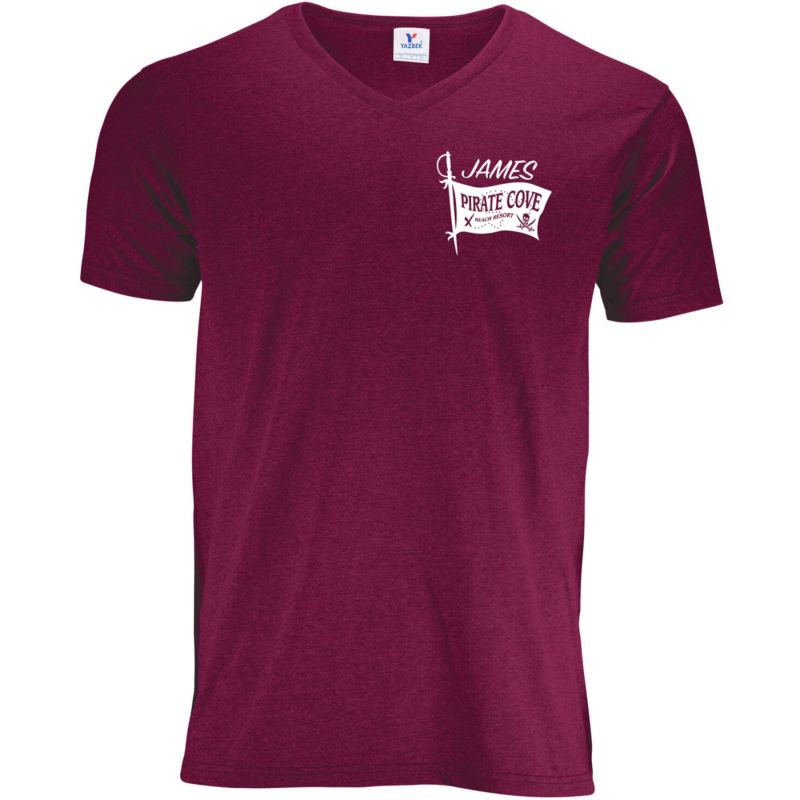 Men%27s 50/50 V-Neck T-Shirt Screen Print 1 Men%27s 50/50 V-Neck T-Shirt Screen Print 1