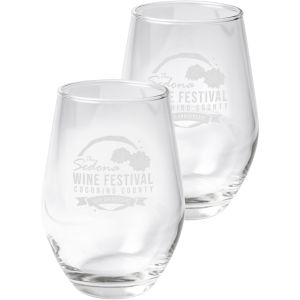 2 Piece Etched Stemless Wine Glass Set 1 2 Piece Etched Stemless Wine Glass Set 1