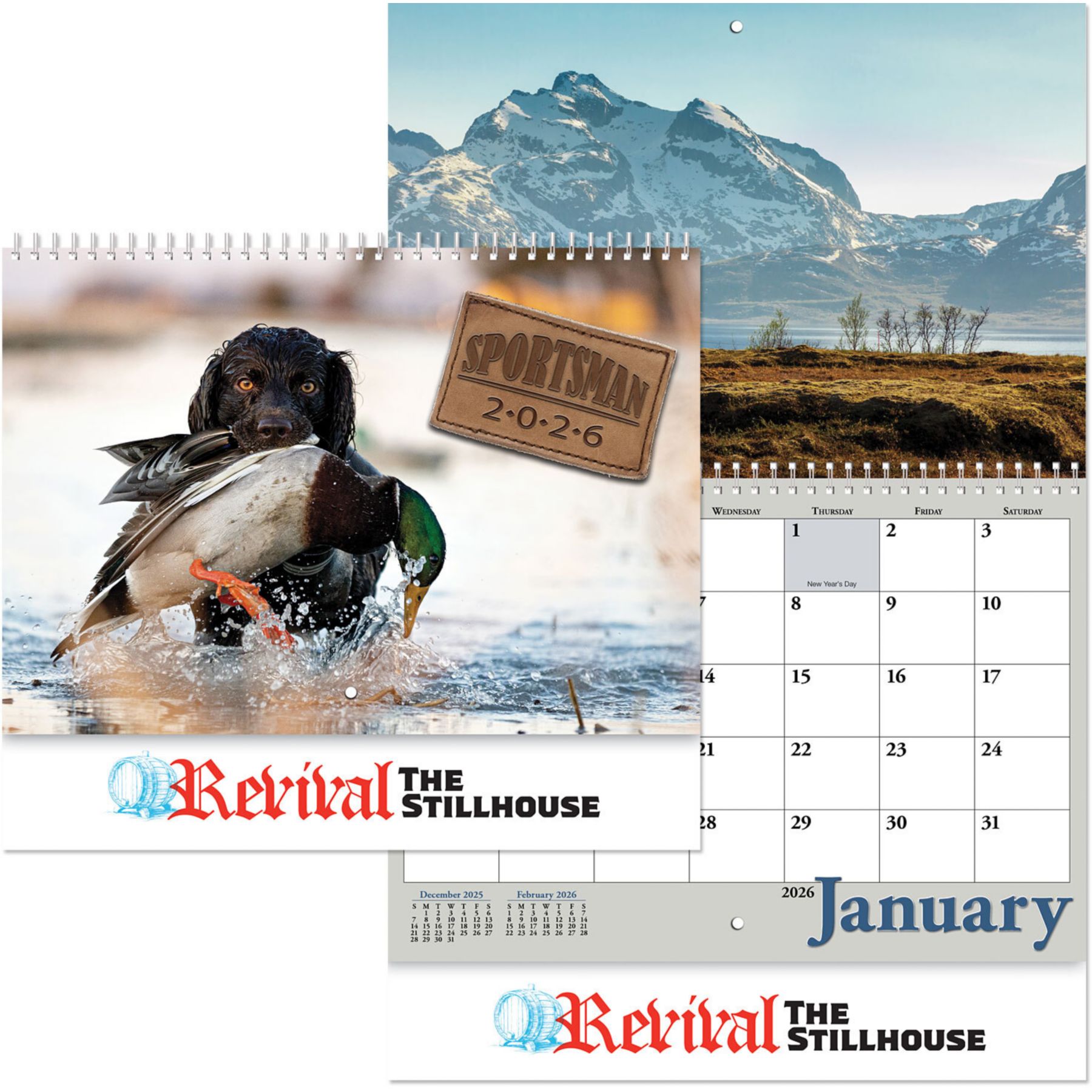 Full Color Sportsman Spiral Wall Calendar 1