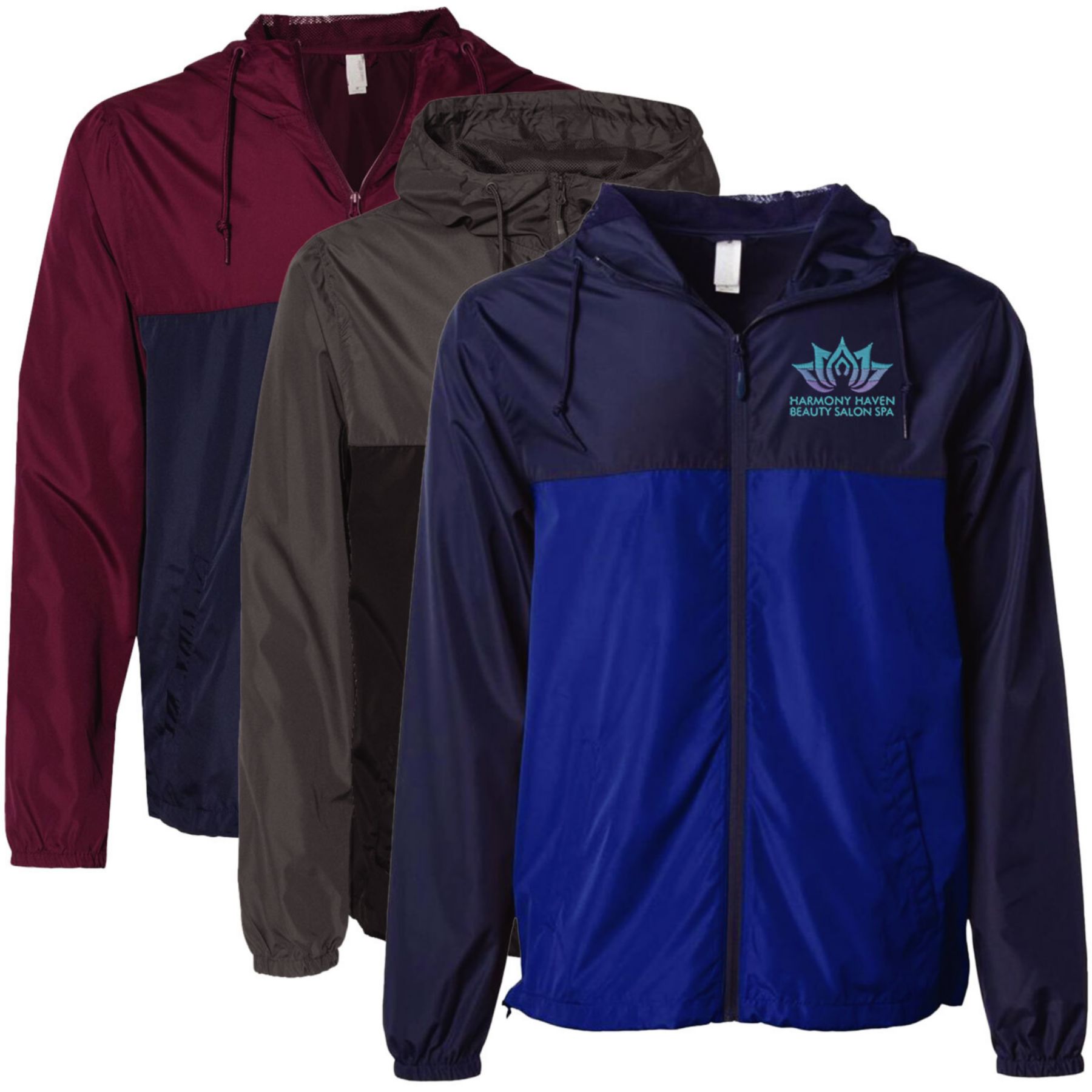 12 Pack - Adult Lightweight Windbreaker - Emb 1