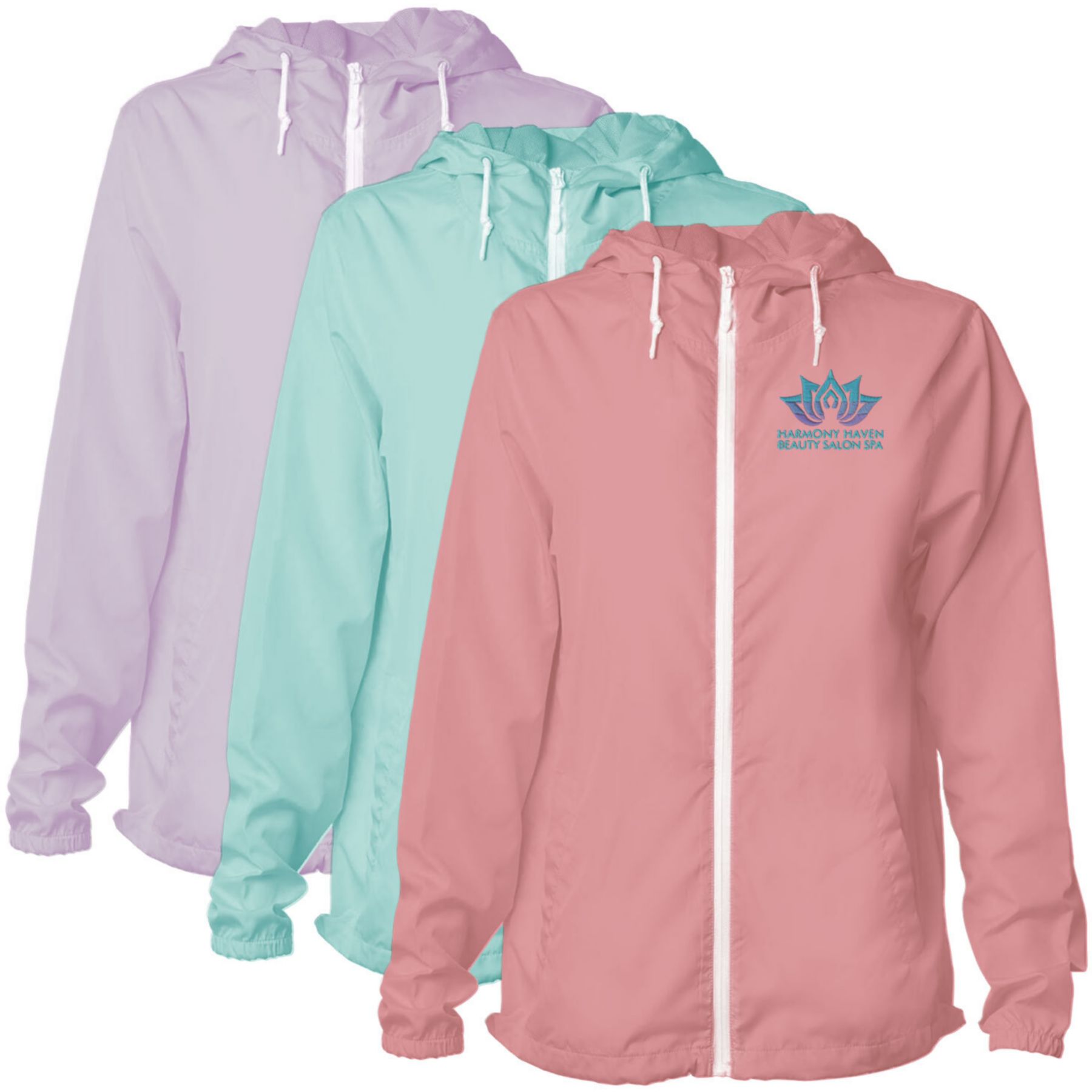 12 Pack - Adult Lightweight Windbreaker - Emb 1