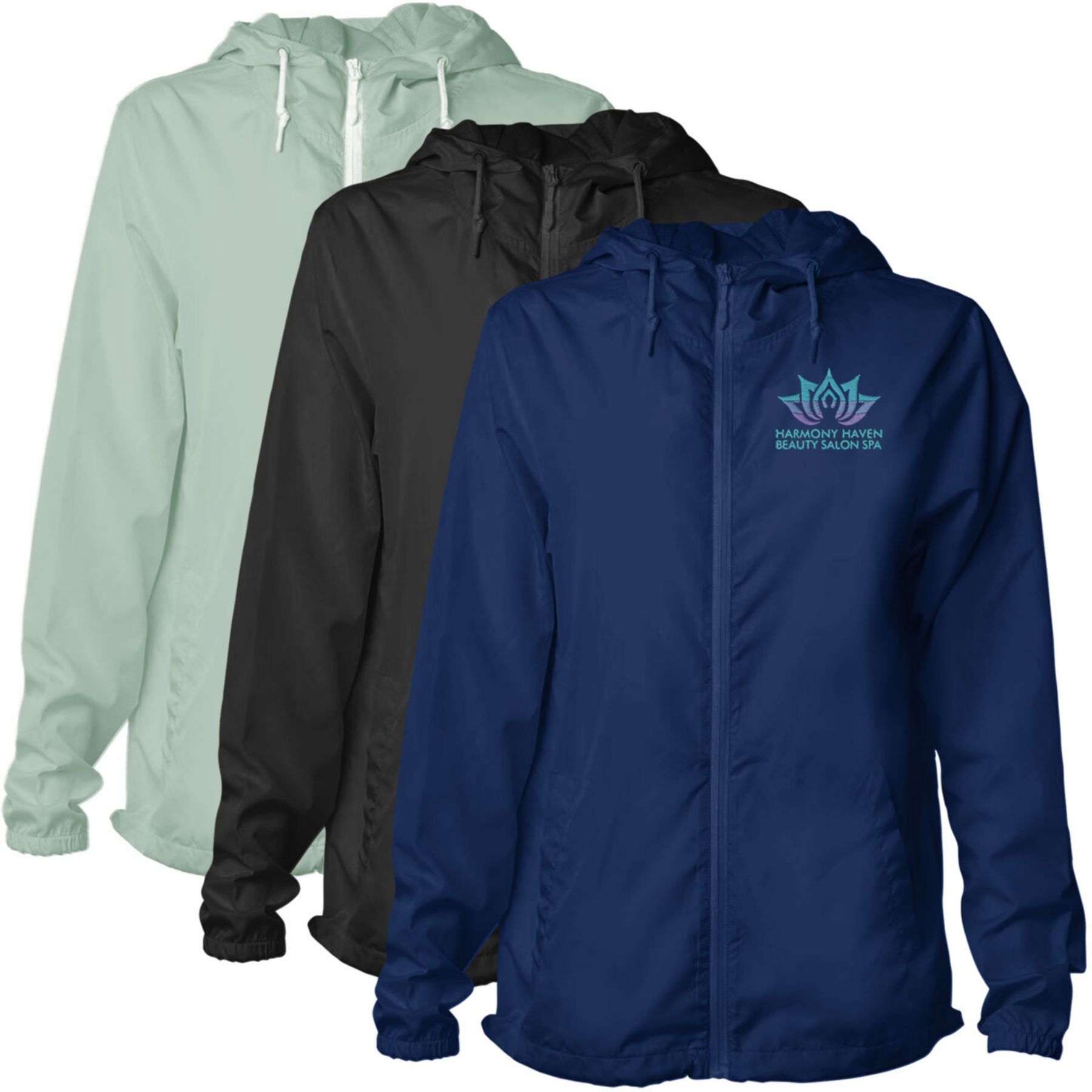 12 Pack - Adult Lightweight Windbreaker - Emb 1