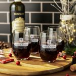 4 Piece Etched Stemless Wine Glass 4 4 Piece Etched Stemless Wine Glass 4