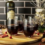 4 Piece Etched Stemless Wine Glass 8 4 Piece Etched Stemless Wine Glass 8