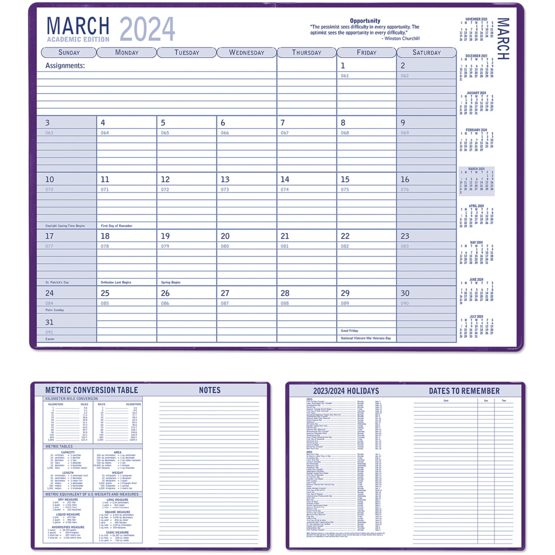Lexington 7x10 Academic Planner 1