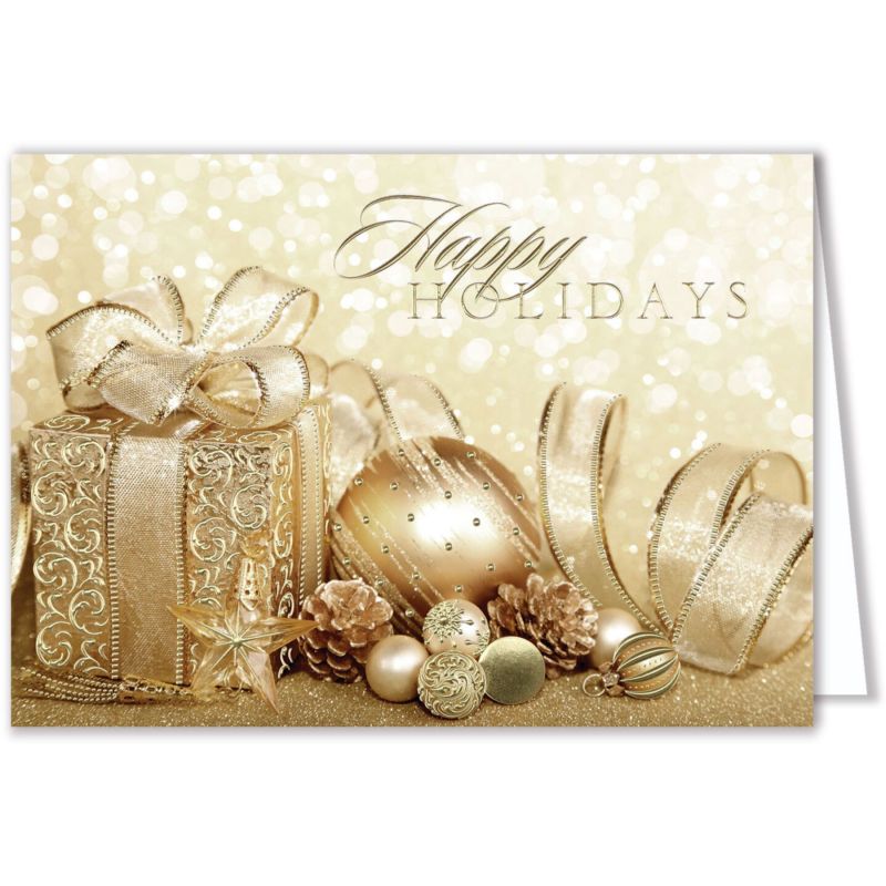 Golden Gifts Holiday Card 1 Golden Gifts Holiday Card 1