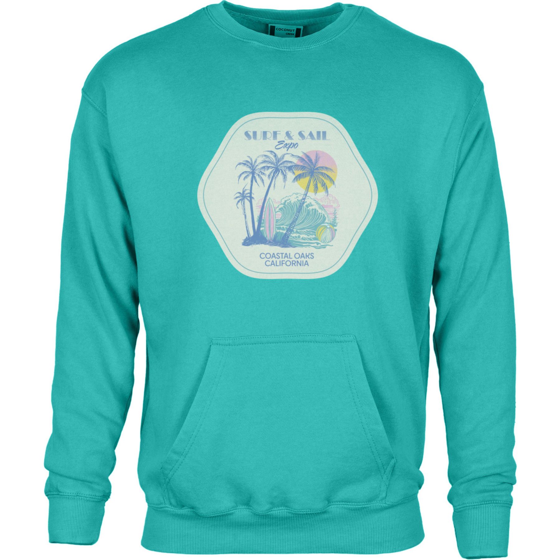 Unisex Crewneck W/Kangaroo Pocket-Full Color 1