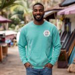 Unisex Crewneck W Kangaroo Pocket - Embroidery 1 Unisex Crewneck W Kangaroo Pocket - Embroidery 1