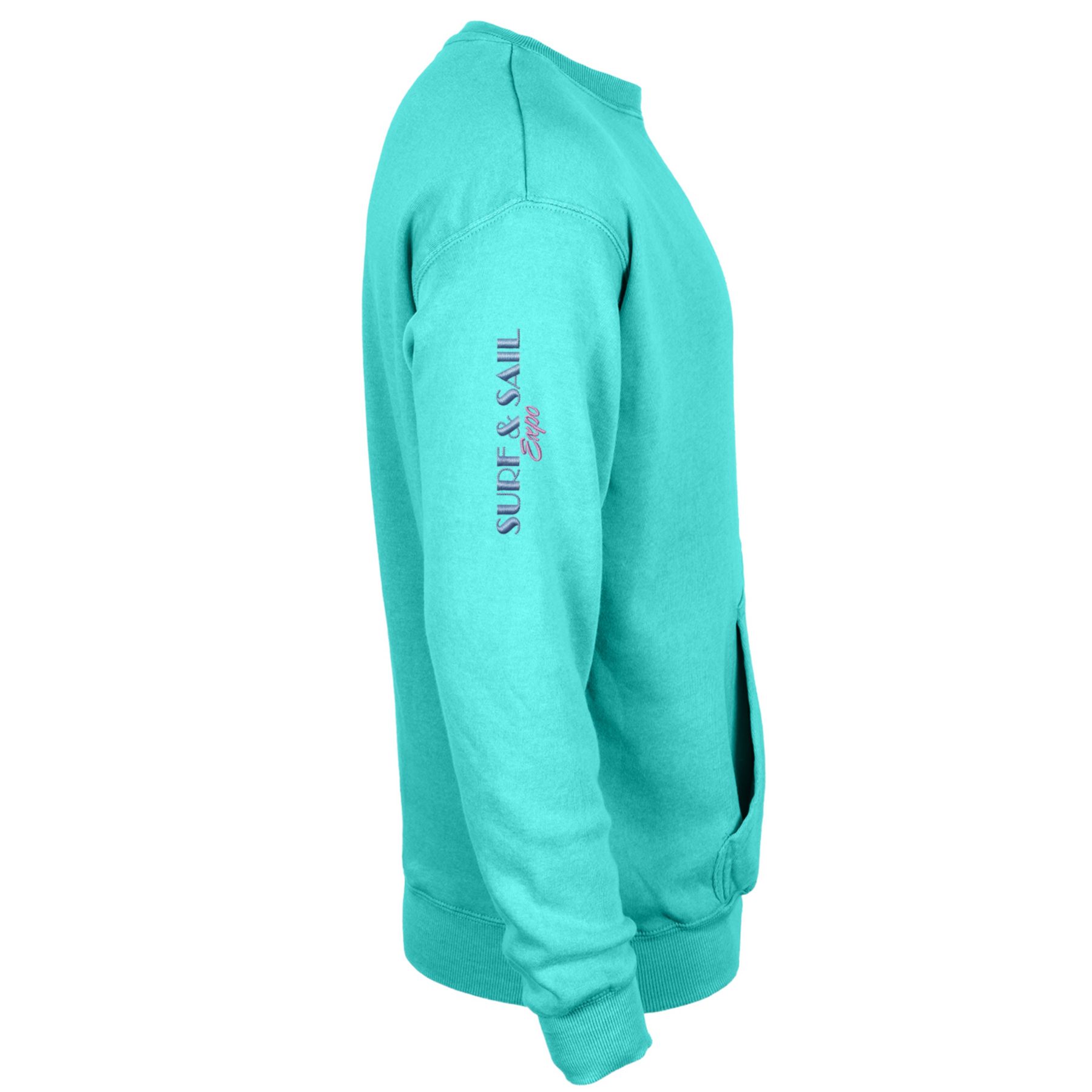 Unisex Crewneck W Kangaroo Pocket - Embroidery 1