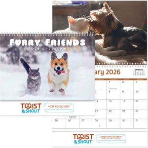 Full Color Furry Friends Spiral Wall Calendar 1 Full Color Furry Friends Spiral Wall Calendar 1