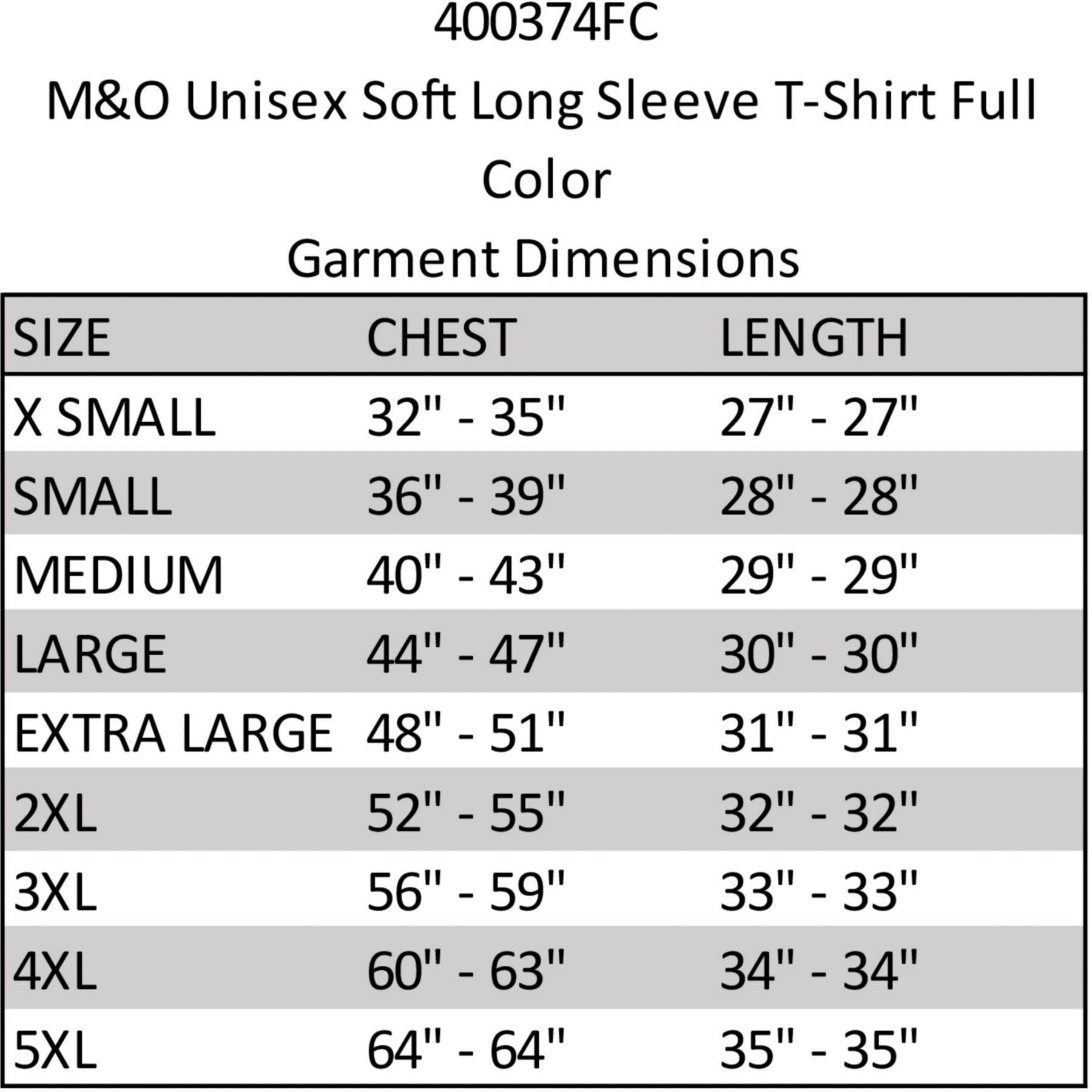 M&O Unisex Soft Long Sleeve T-Shirt Full Color 1