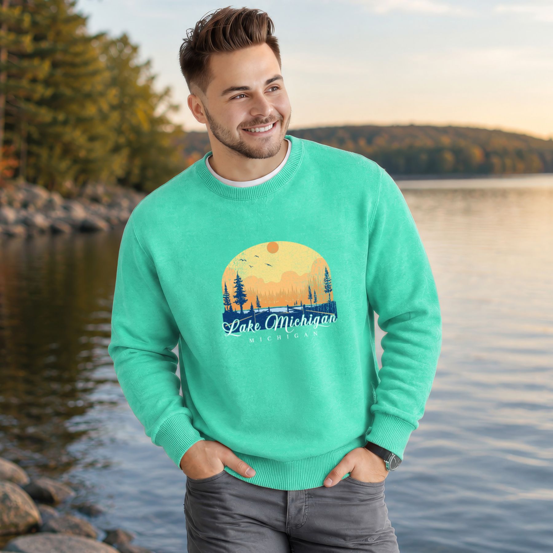 Garment Dye Cewneck - Full Color 1