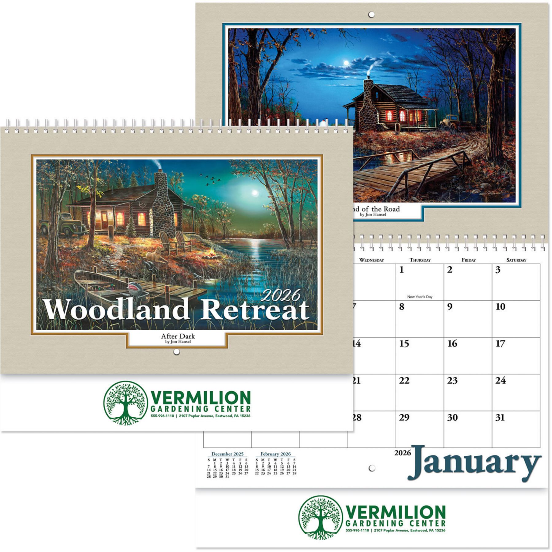Woodland Wall Calendar Spiral 1