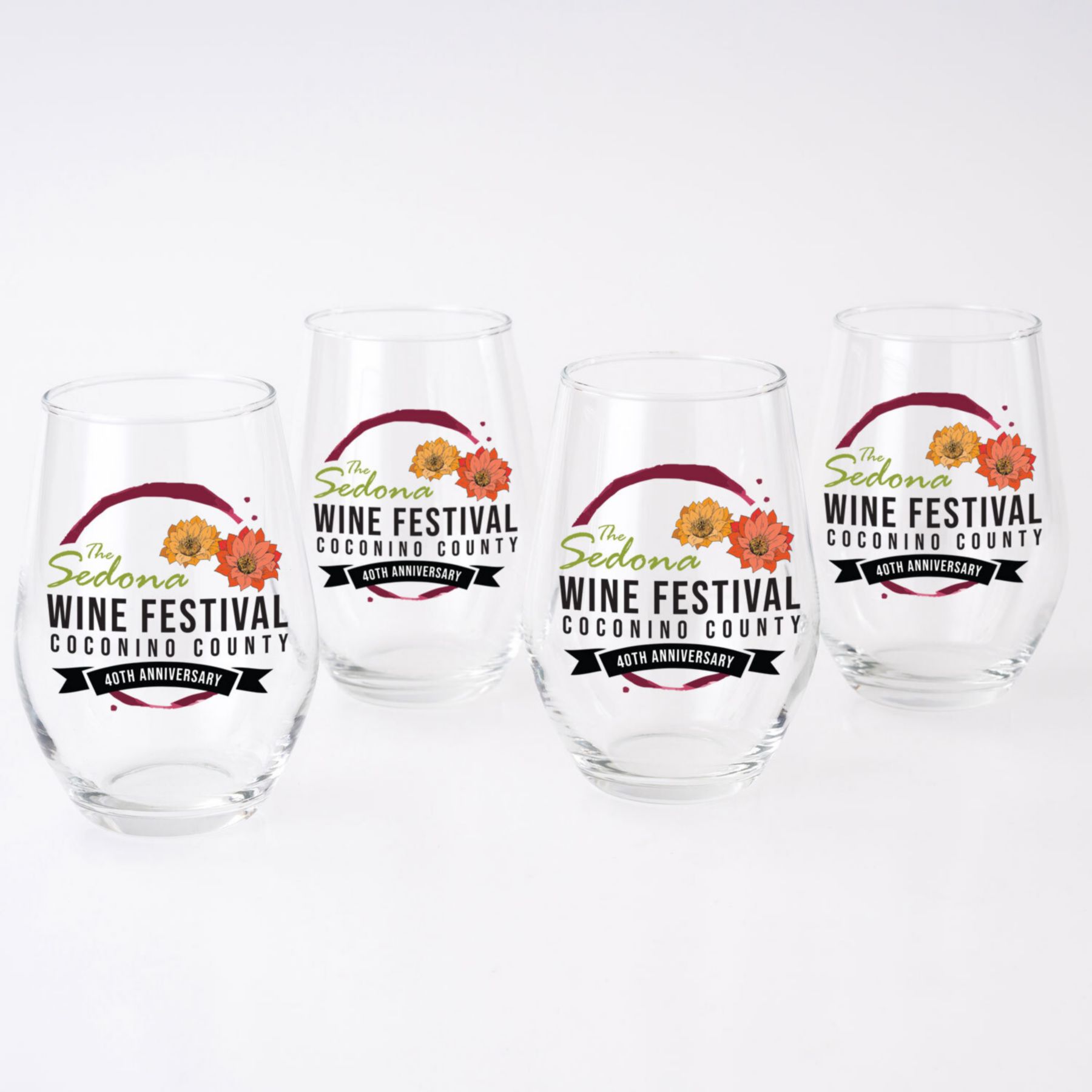 Full Color Stemless Wine Glass Gift Set Of 4 1