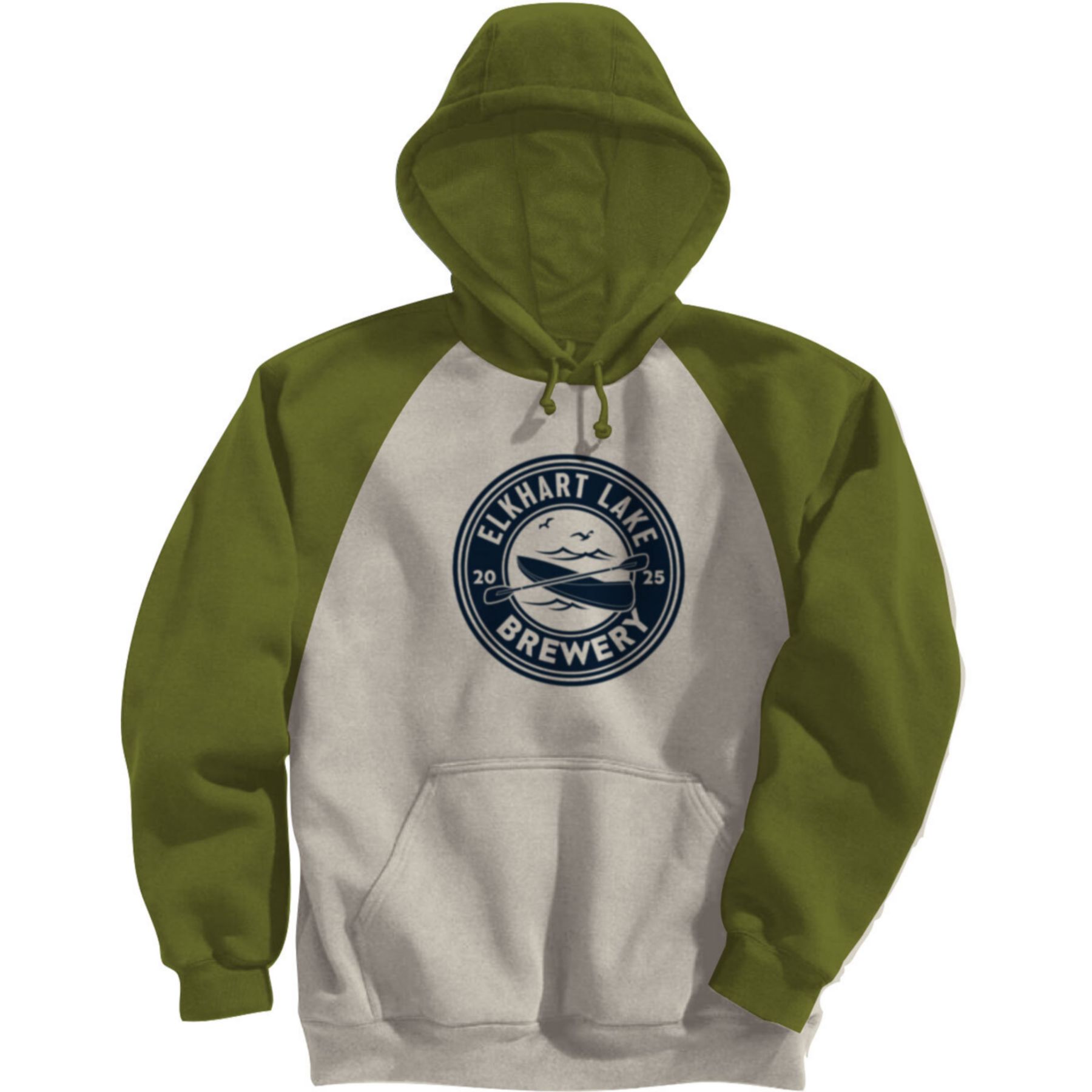 Adult Fleece Colorblock Baseball Hoodie-Screen 1