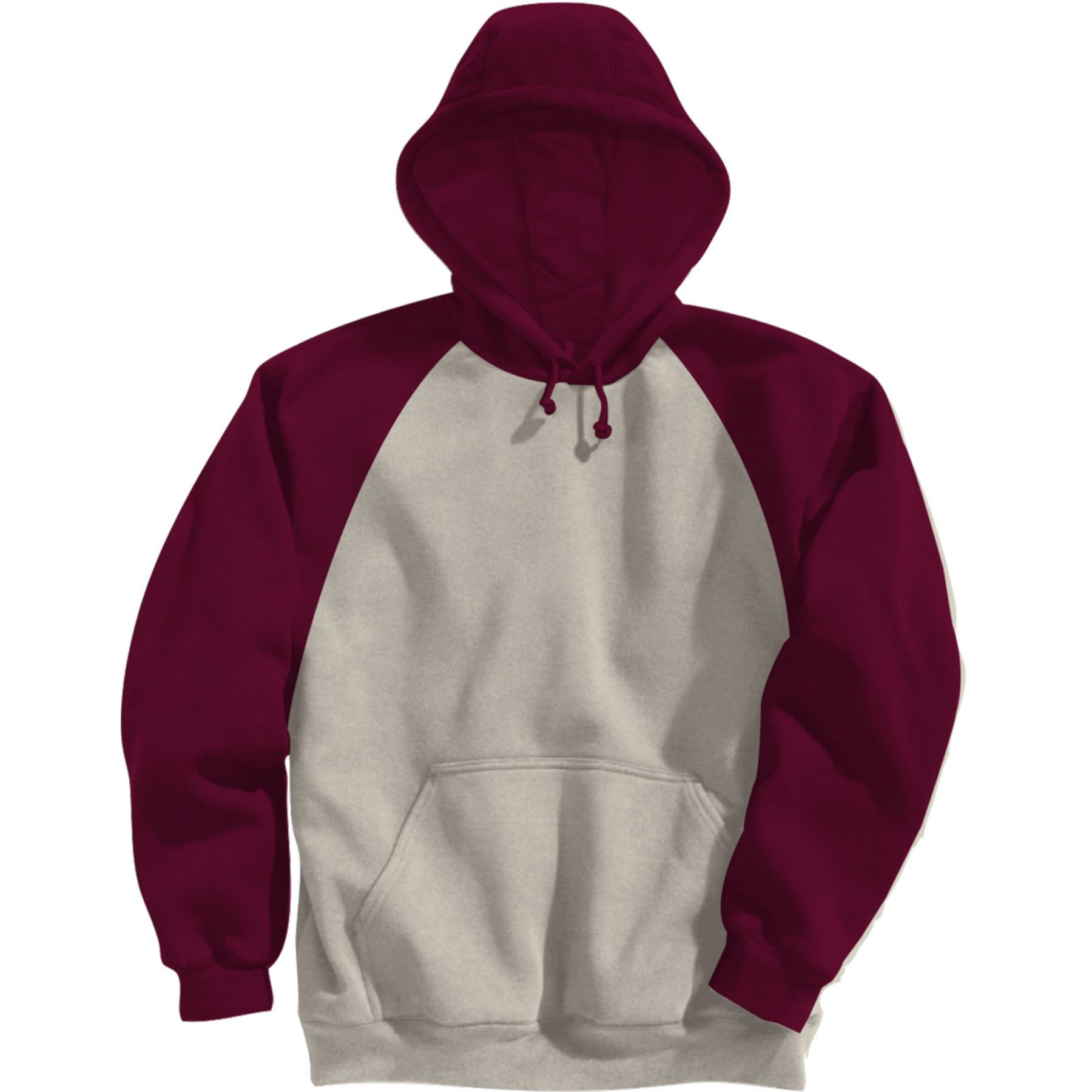 Adult Fleece Colorblock Baseball Hoodie-Screen 1