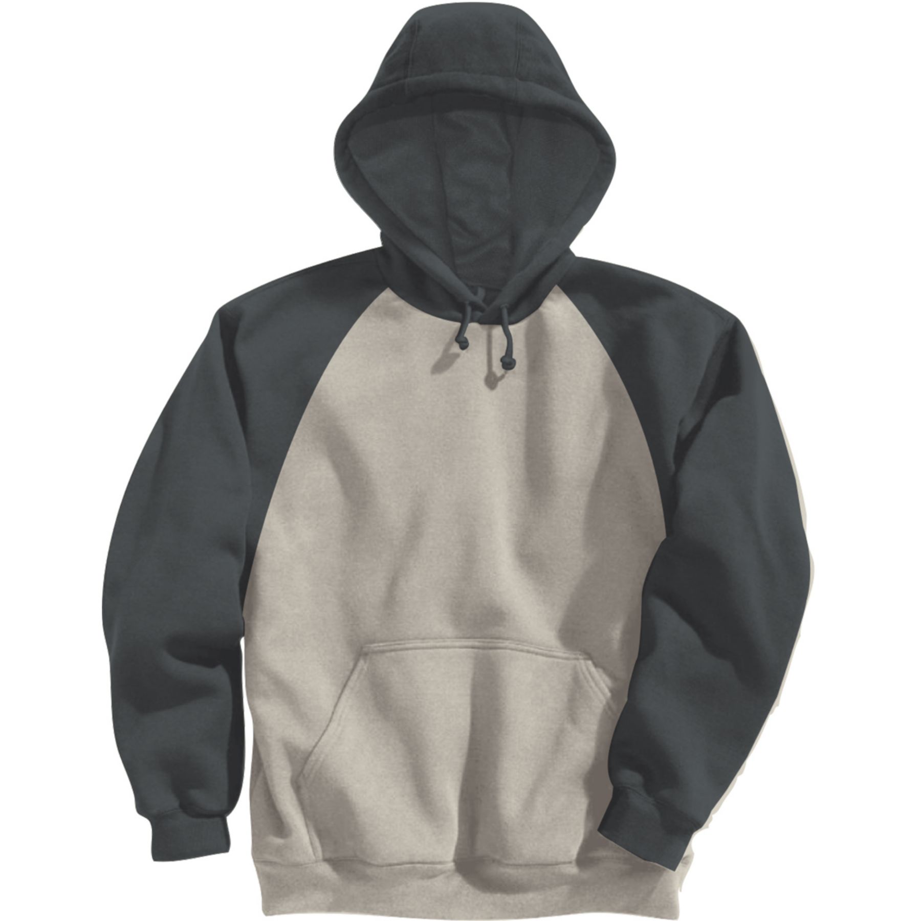Adult Fleece Colorblock Baseball Hoodie-Screen 1
