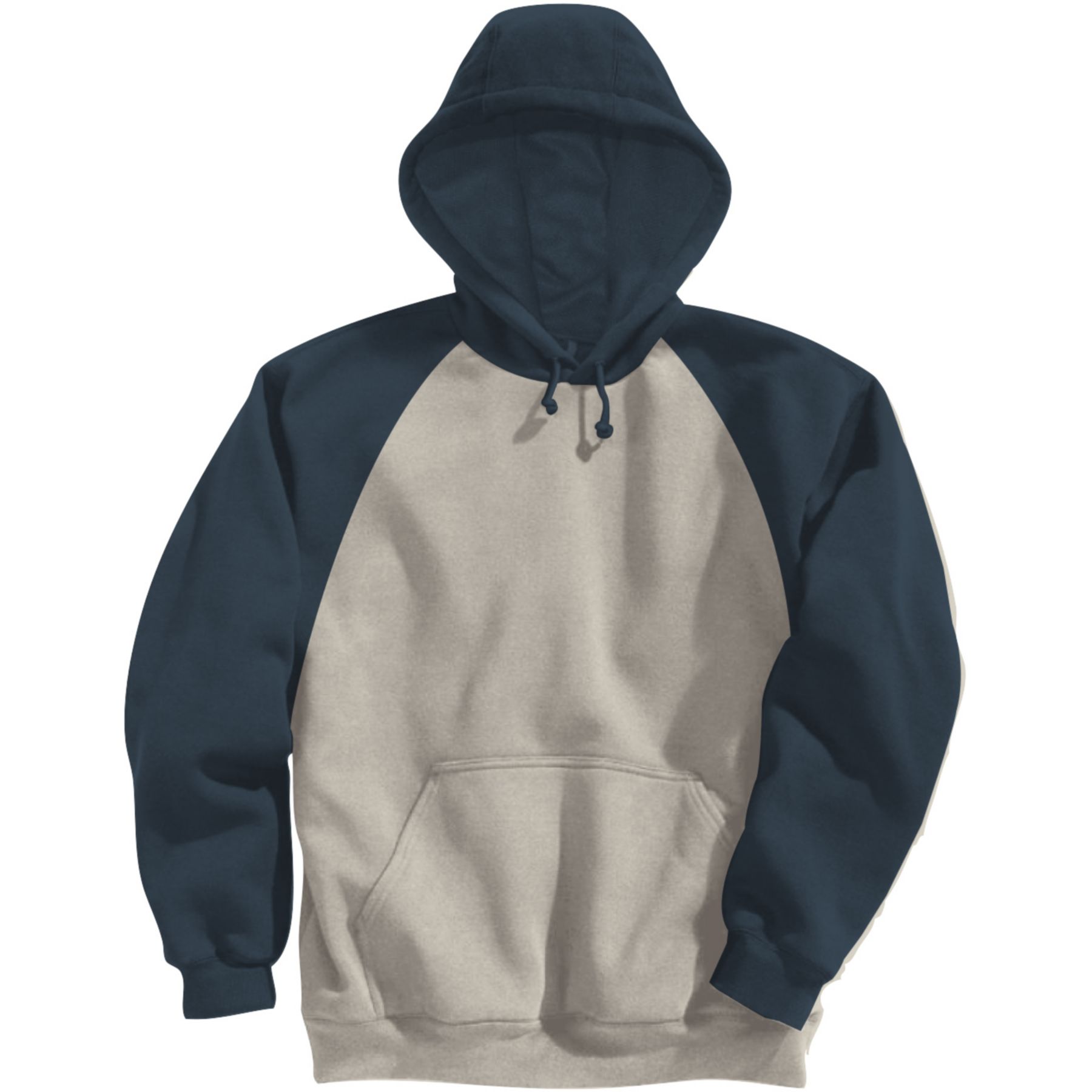 Adult Fleece Colorblock Baseball Hoodie-Screen 1