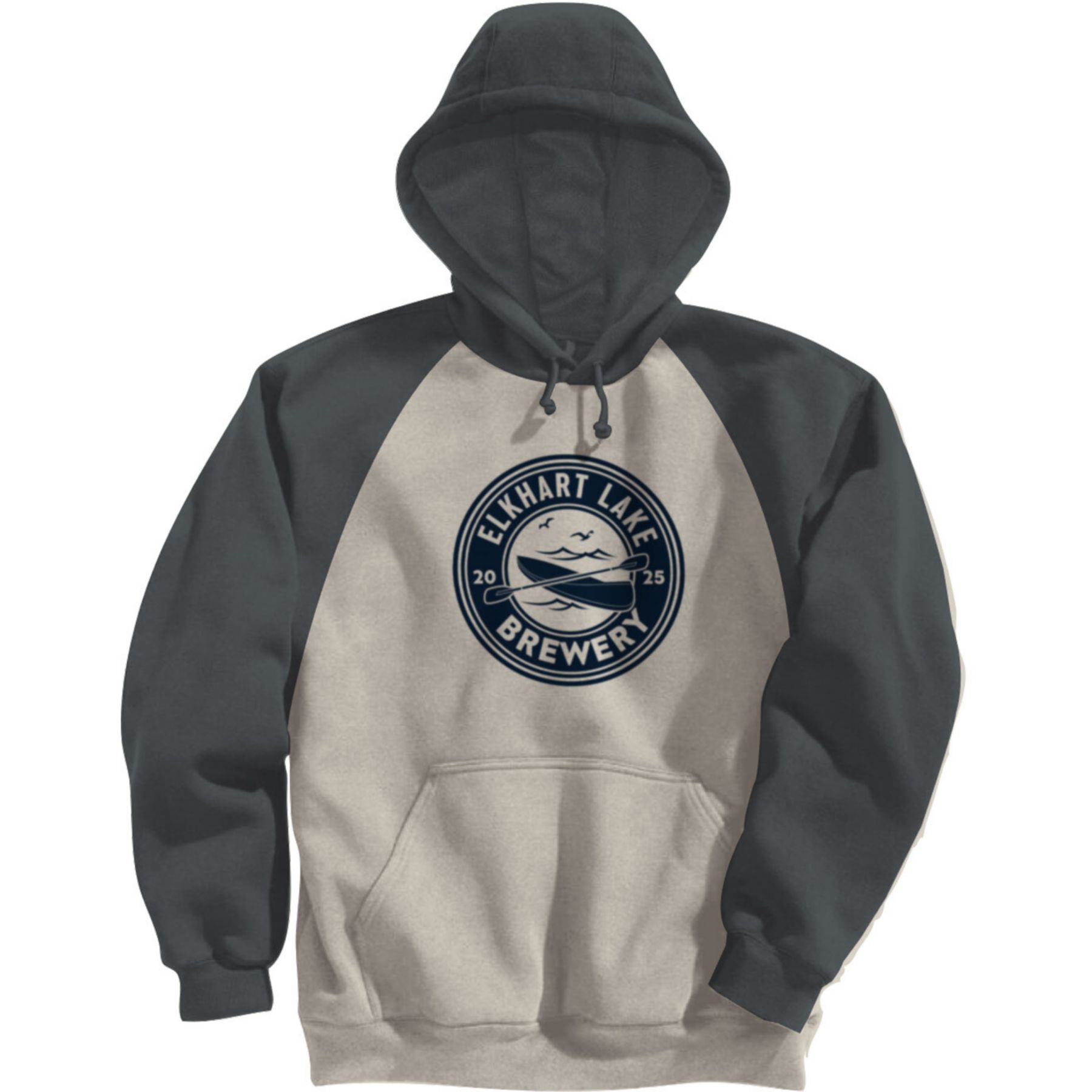 Adult Fleece Colorblock Baseball Hoodie-Screen 1