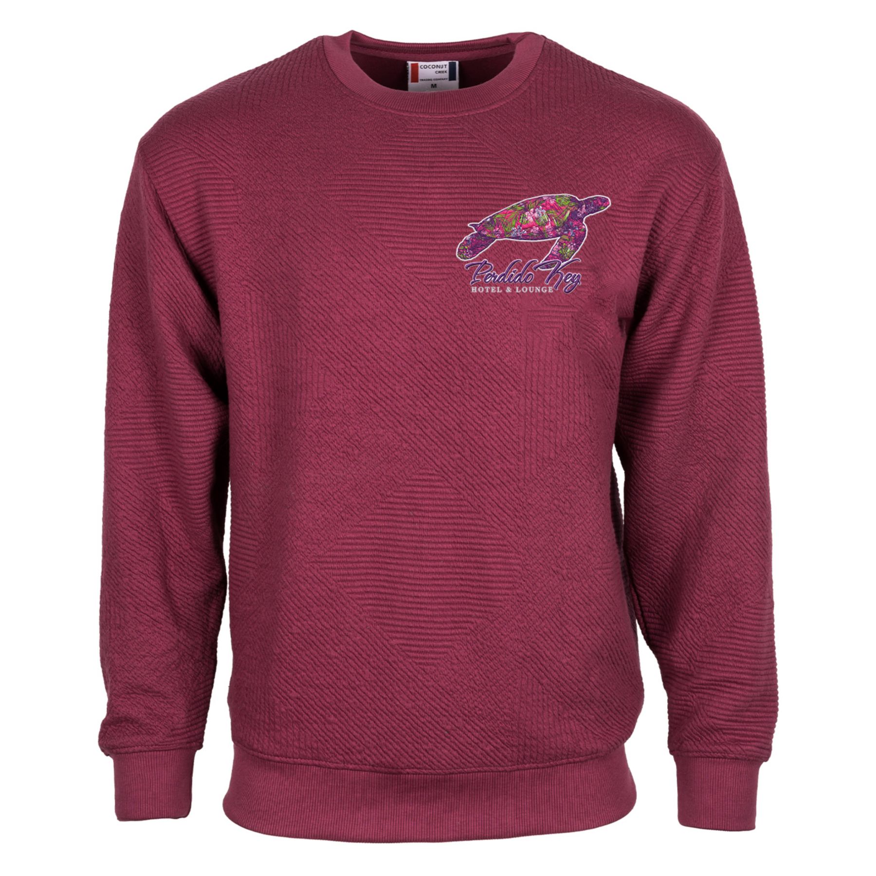 Unisex Zig Zag Texture Crew - Embroidery 1
