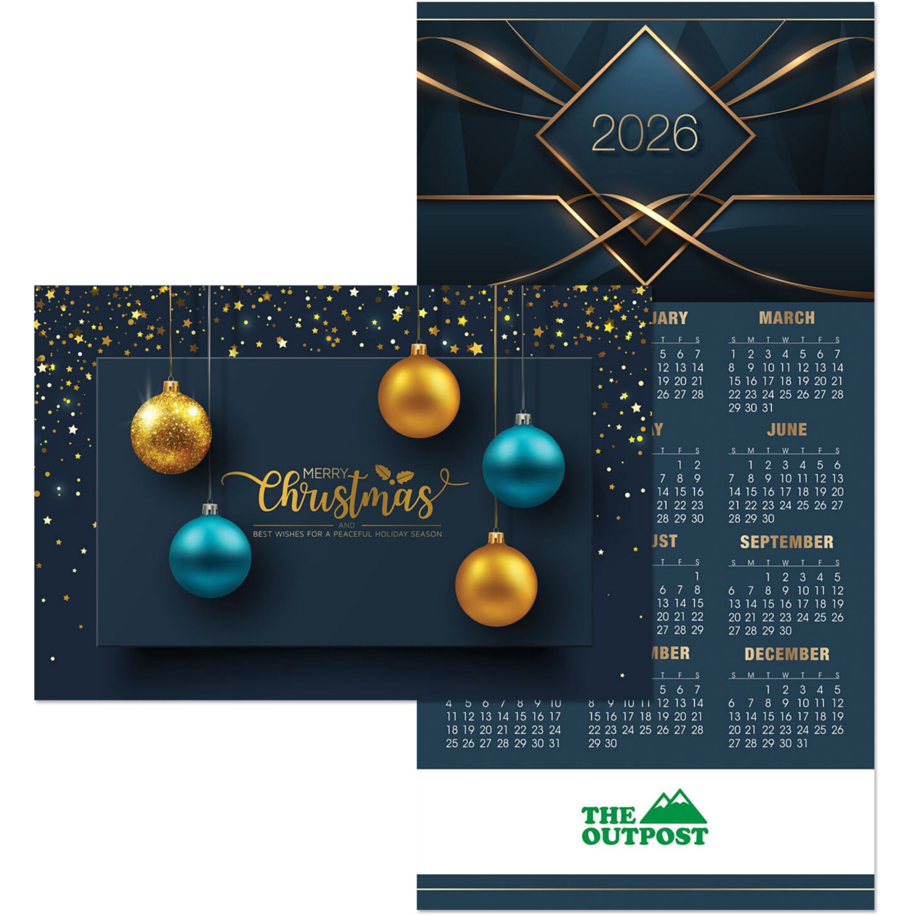 Glistening Bulbs Card To Calendar 1