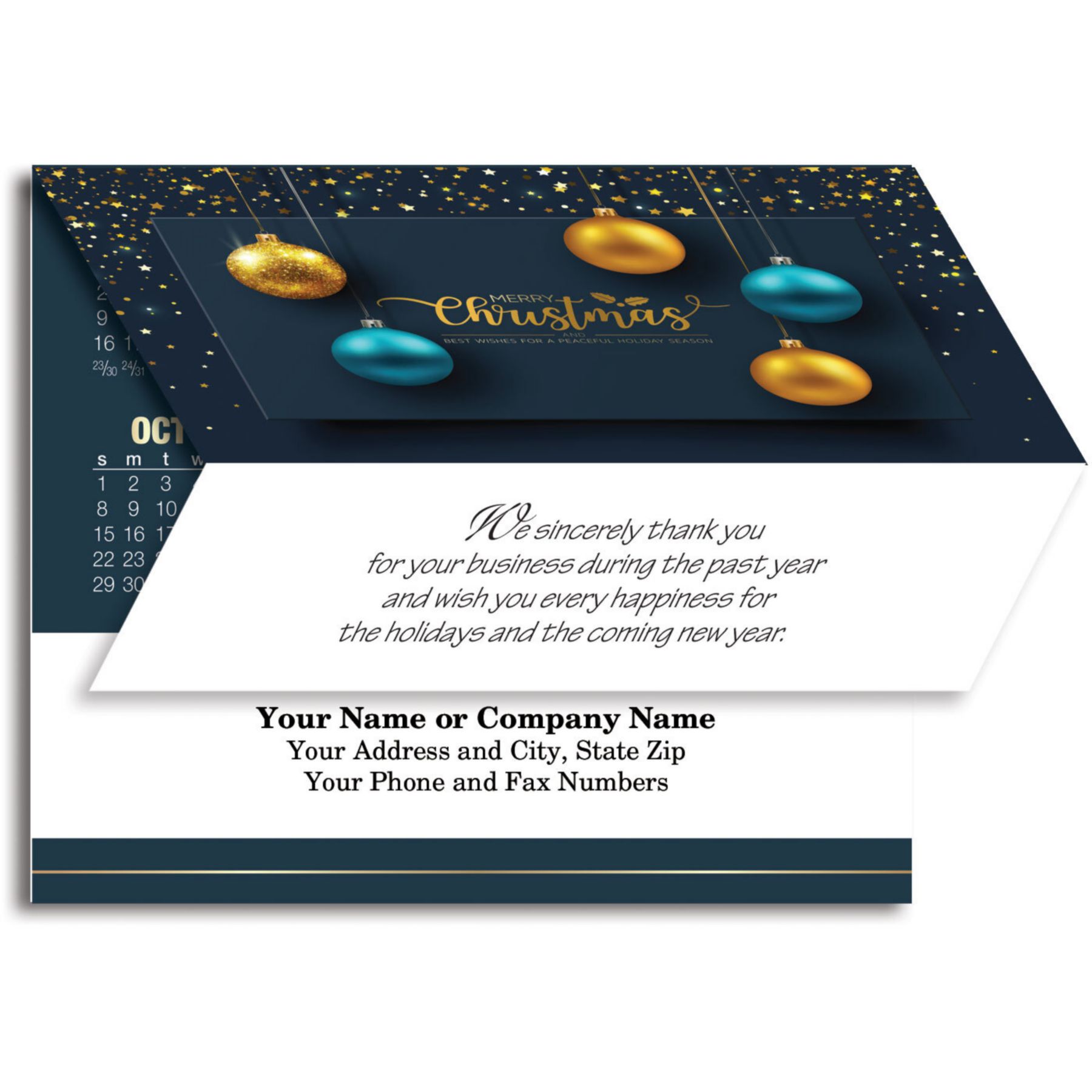 Glistening Bulbs Card To Calendar 1