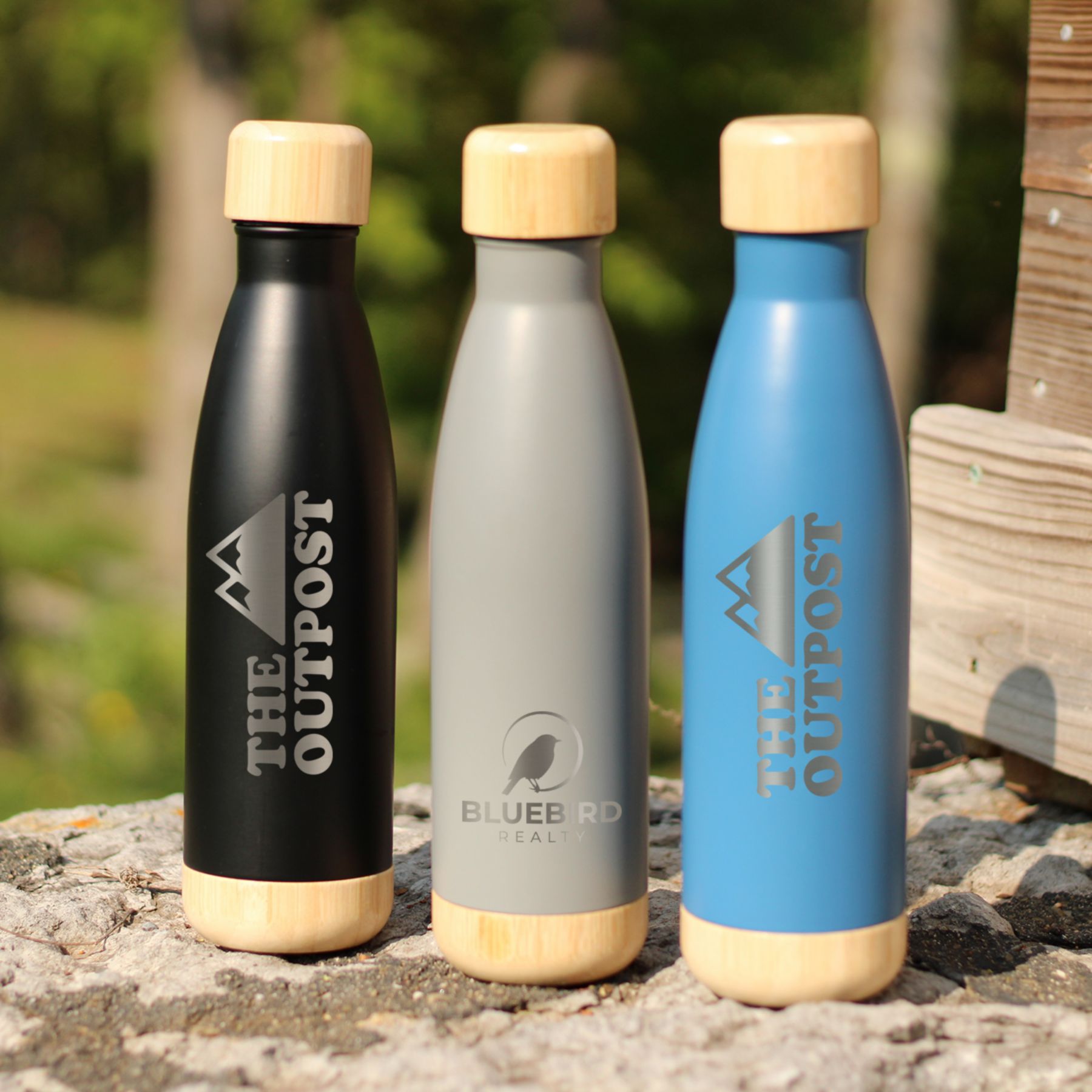 Voyager Bottle With Bamboo Base & Lid 17 Oz 1