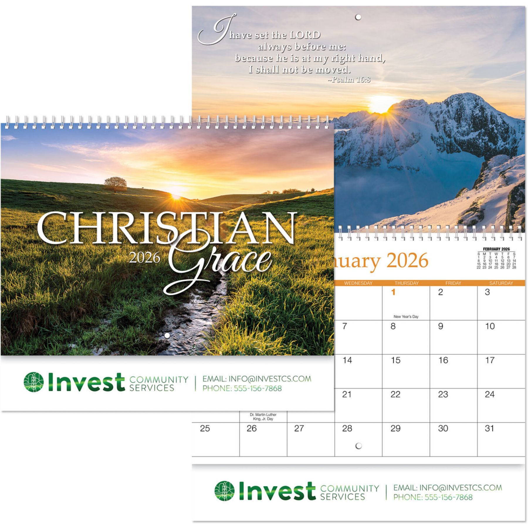 Christian Grace Spiral Wall Calendar 1