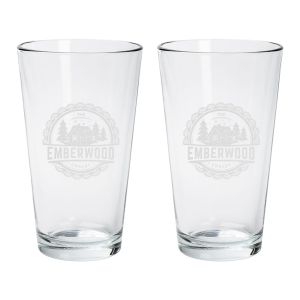 2 PC Etched Pint Glass 16 Oz 1 2 PC Etched Pint Glass 16 Oz 1
