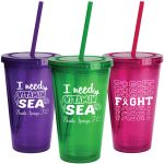Sunsplash Tumbler W/Straw 16 Oz. 1 Sunsplash Tumbler W/Straw 16 Oz. 1