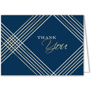 Thank You Greeting Card - Blue Geometric 1 Thank You Greeting Card - Blue Geometric 1