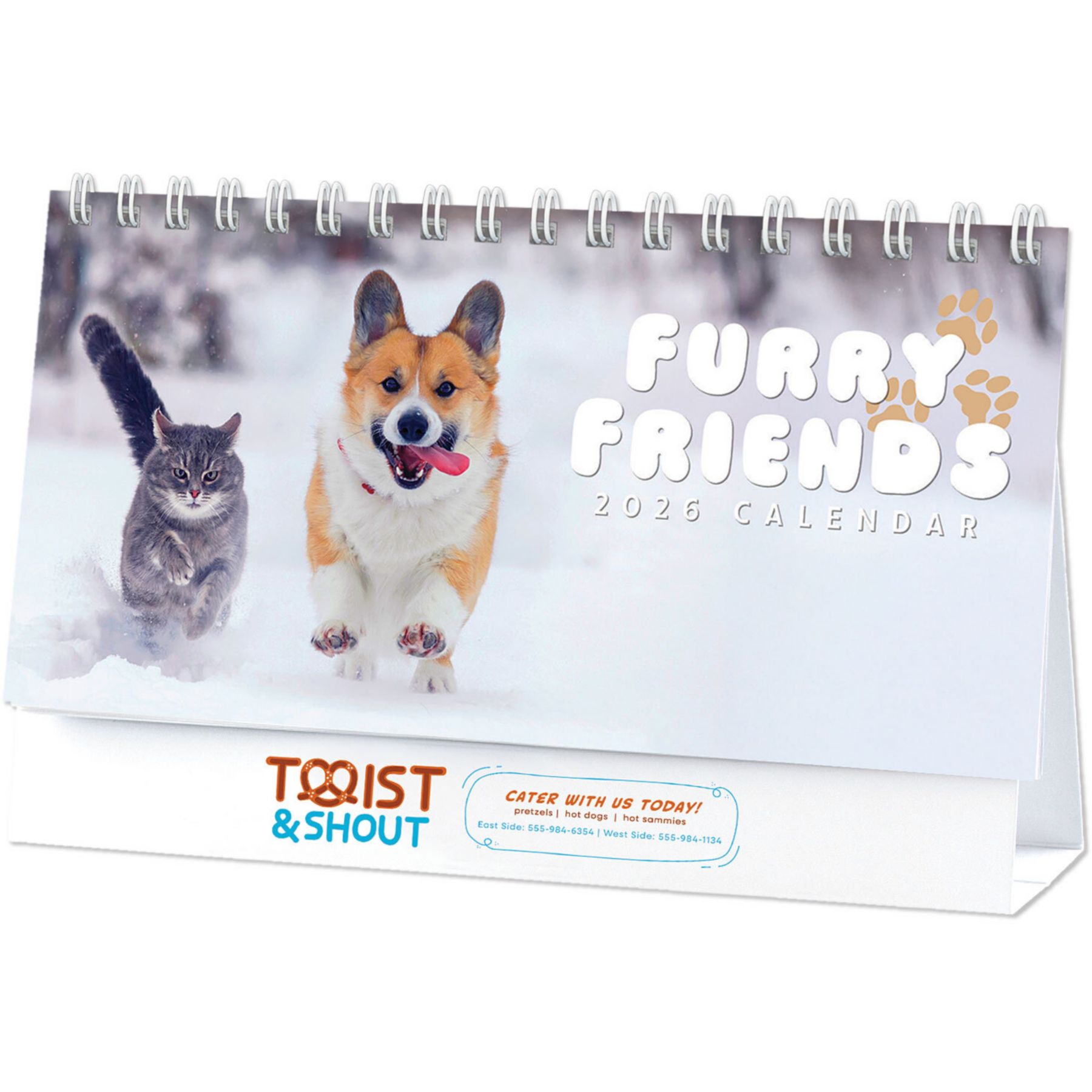 Full Color Furry Friends Desk Calendar 1