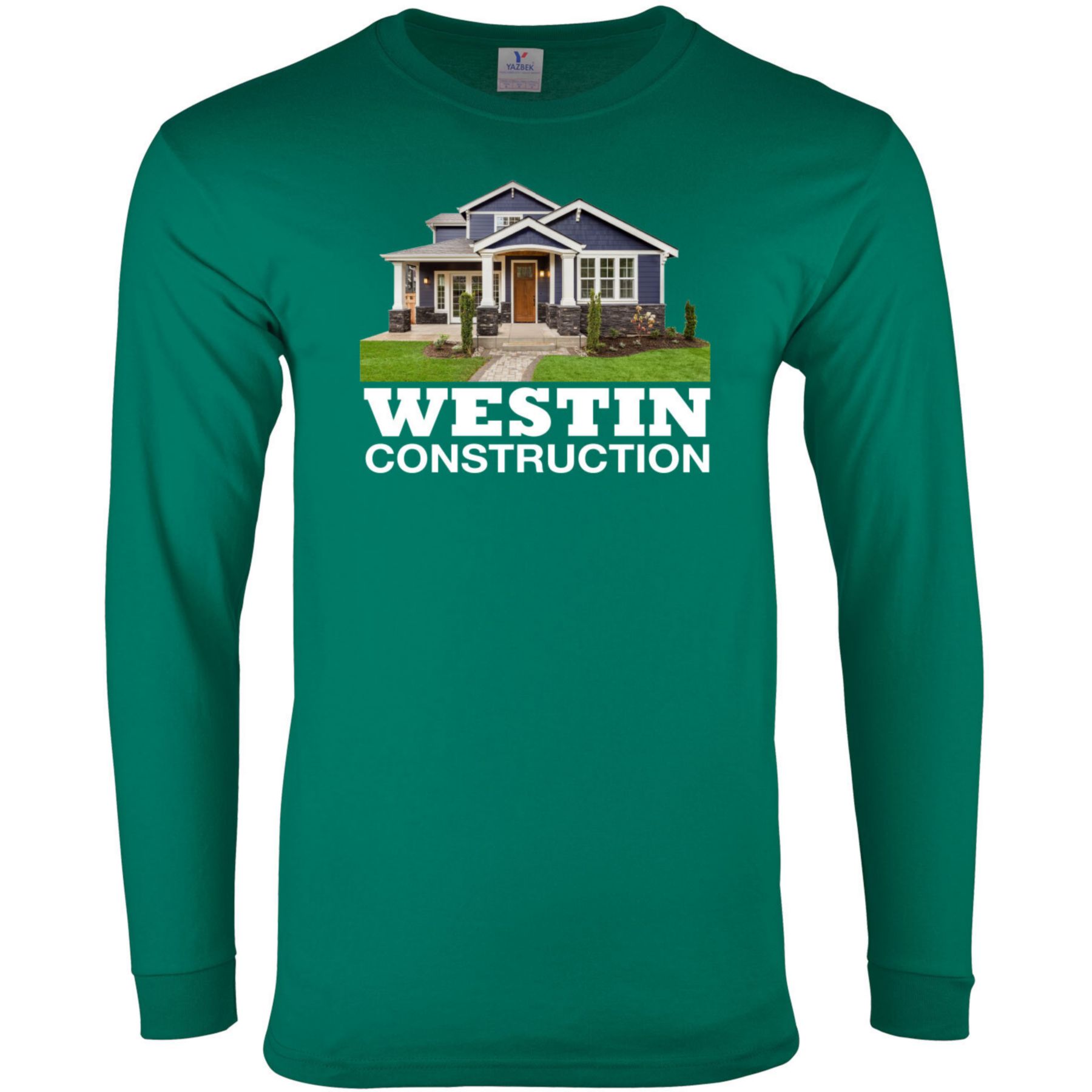 Full Color Mens Long Sleeve 100% Cotton T-Shirt 1