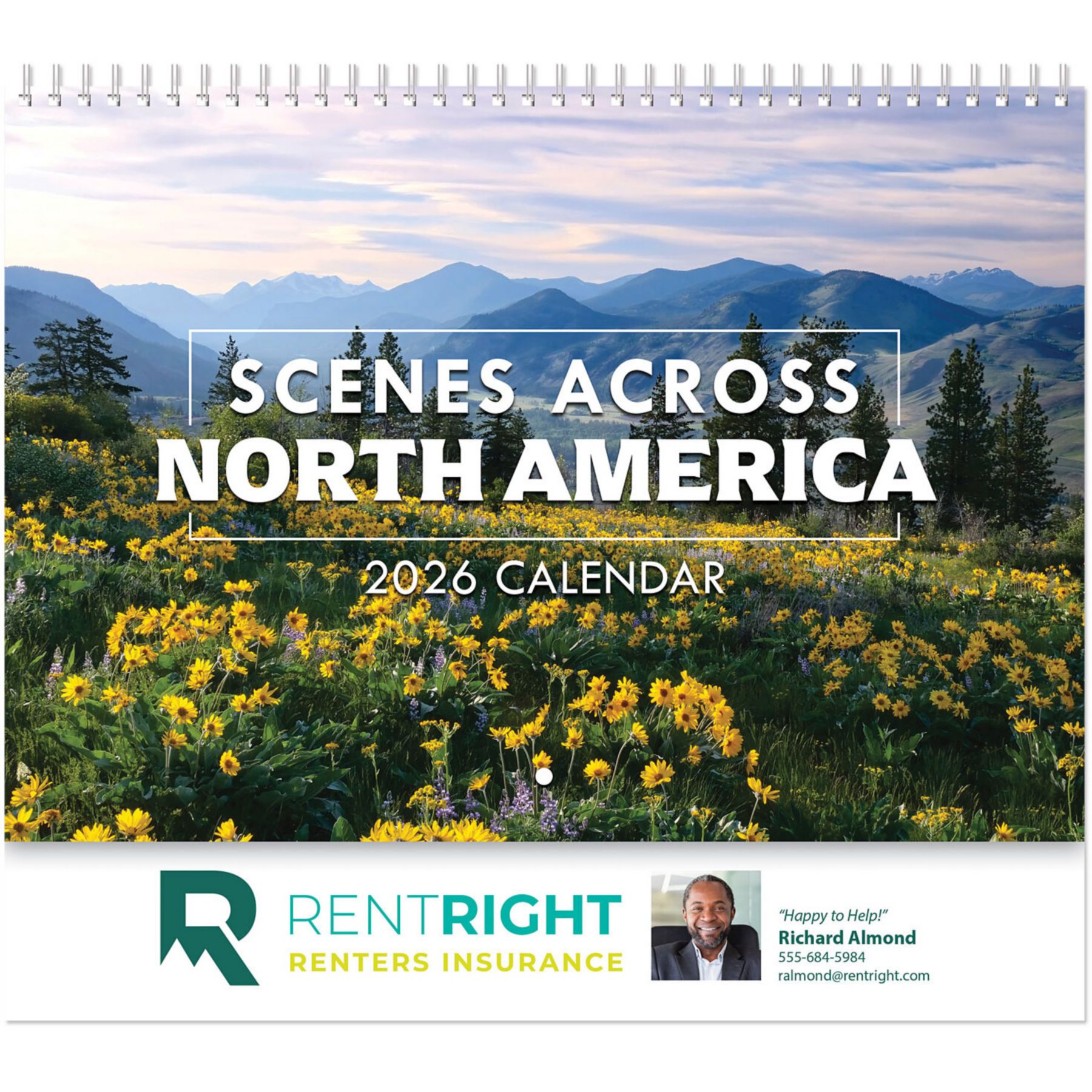 Scenes Across America Spiral Wall Cal Full Color 1