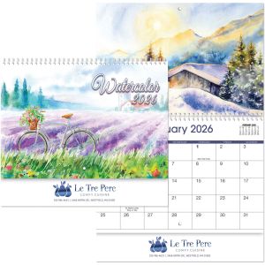 Water Color Spiral Wall Calendar 1 Water Color Spiral Wall Calendar 1