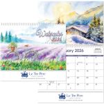 Water Color Spiral Wall Calendar 1 Water Color Spiral Wall Calendar 1