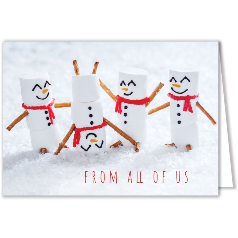 Marshmallow Snowmen Holiday Card 1 Marshmallow Snowmen Holiday Card 1