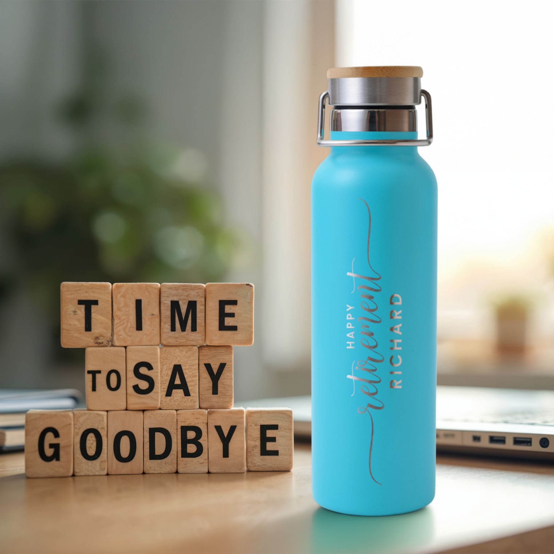 Pod Spirit Water Bottle Brite W/ Bamboo Lid 20 Oz 1