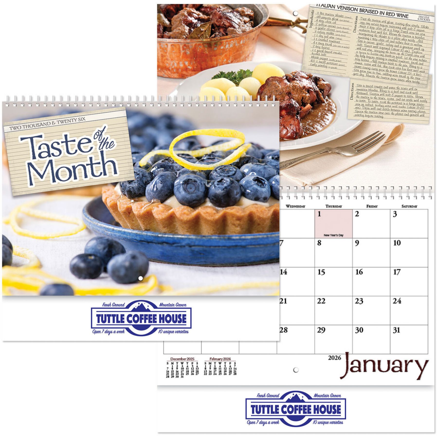 Taste Of Month Wall Calendar Spiral 1