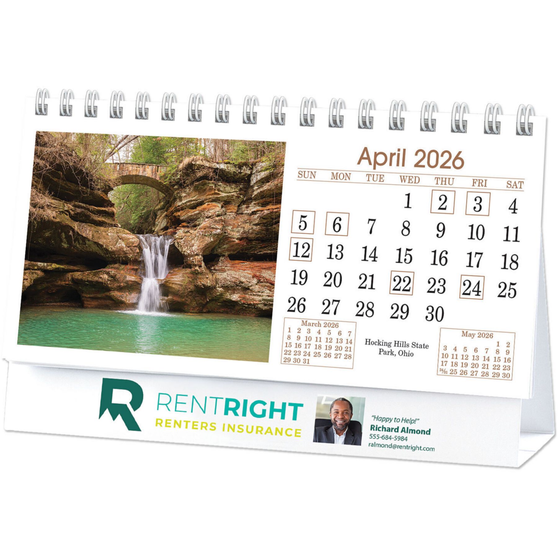Full Color Scenes Across America Desk Calendar 1