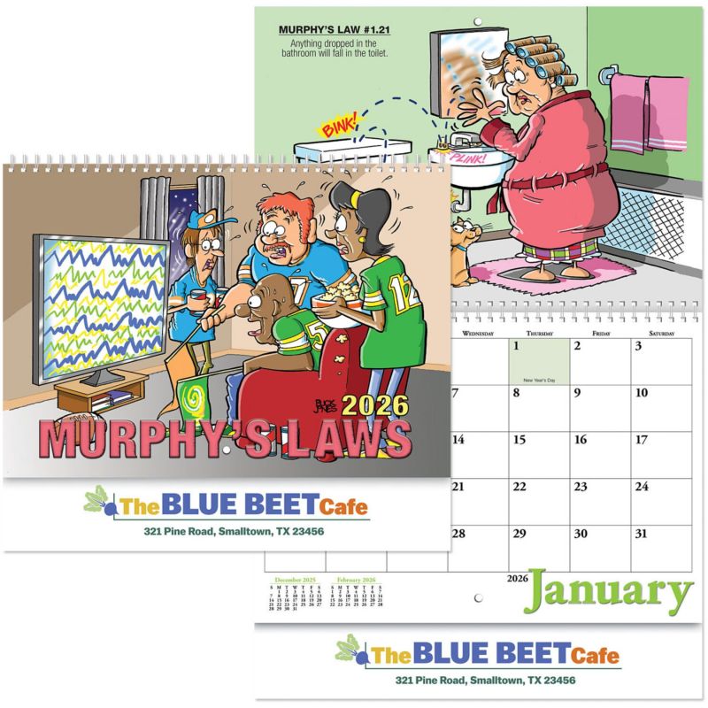 Full Color Murphy%27s Law Spiral Wall Calendar 1 Full Color Murphy%27s Law Spiral Wall Calendar 1
