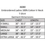 Ladies V-Neck T-Shirt Embroidered 4 Ladies V-Neck T-Shirt Embroidered 4