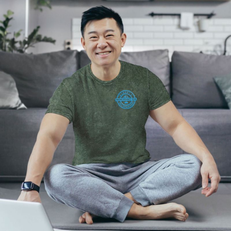 Acid Wash Short Sleeve T-Shirt - Embroidered 1 Acid Wash Short Sleeve T-Shirt - Embroidered 1