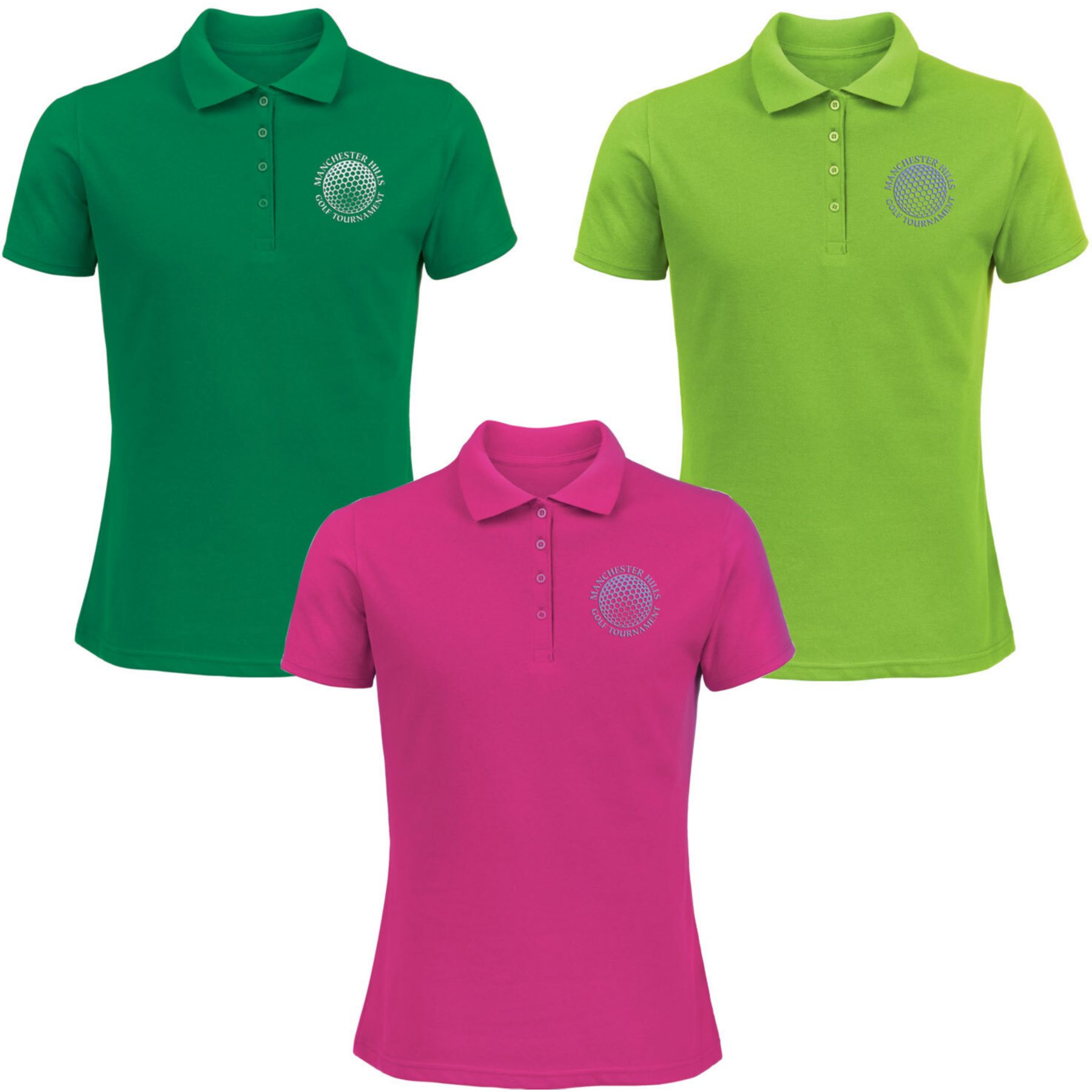 Embroidered Ladies 50/50 Polo Shirt 1