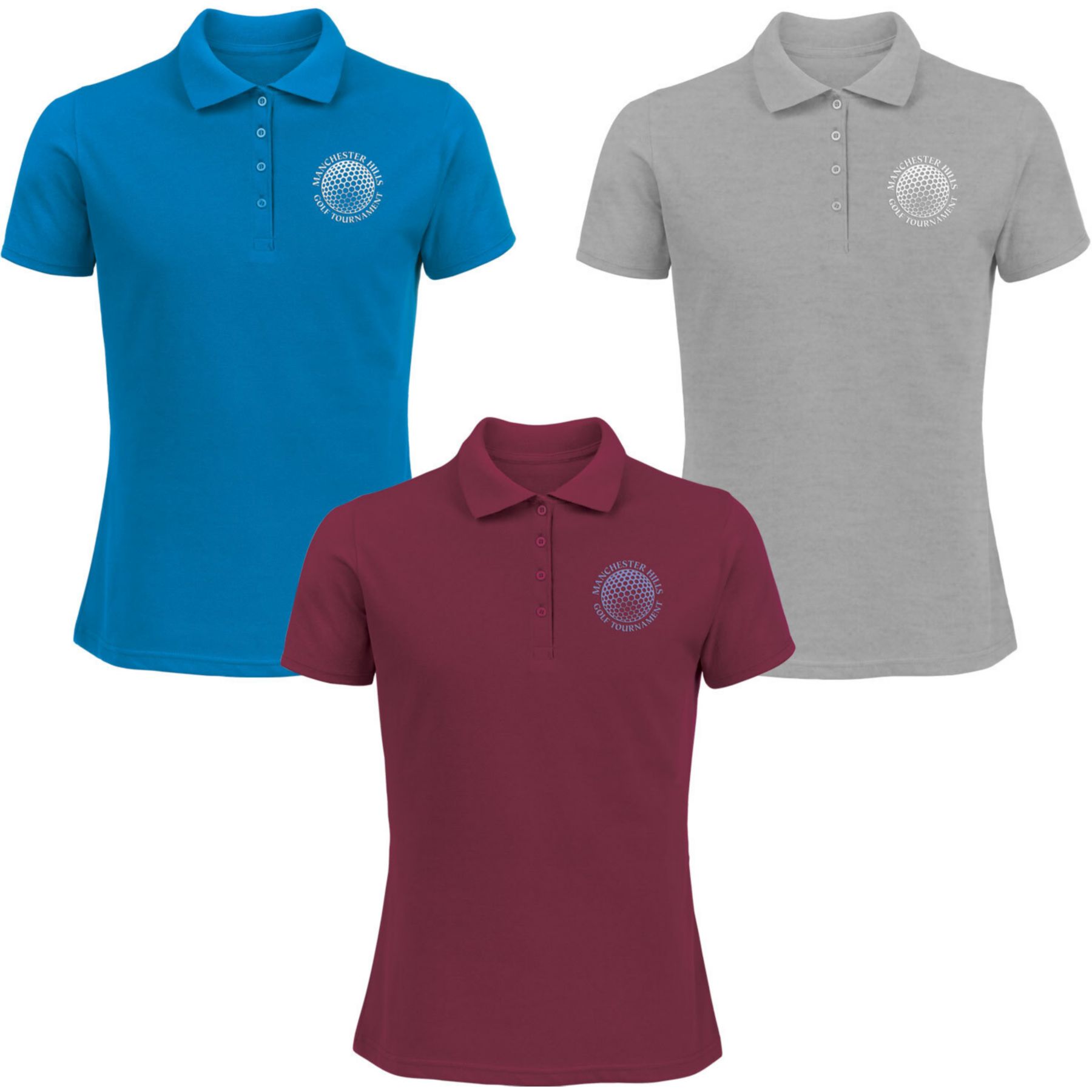 Embroidered Ladies 50/50 Polo Shirt 1