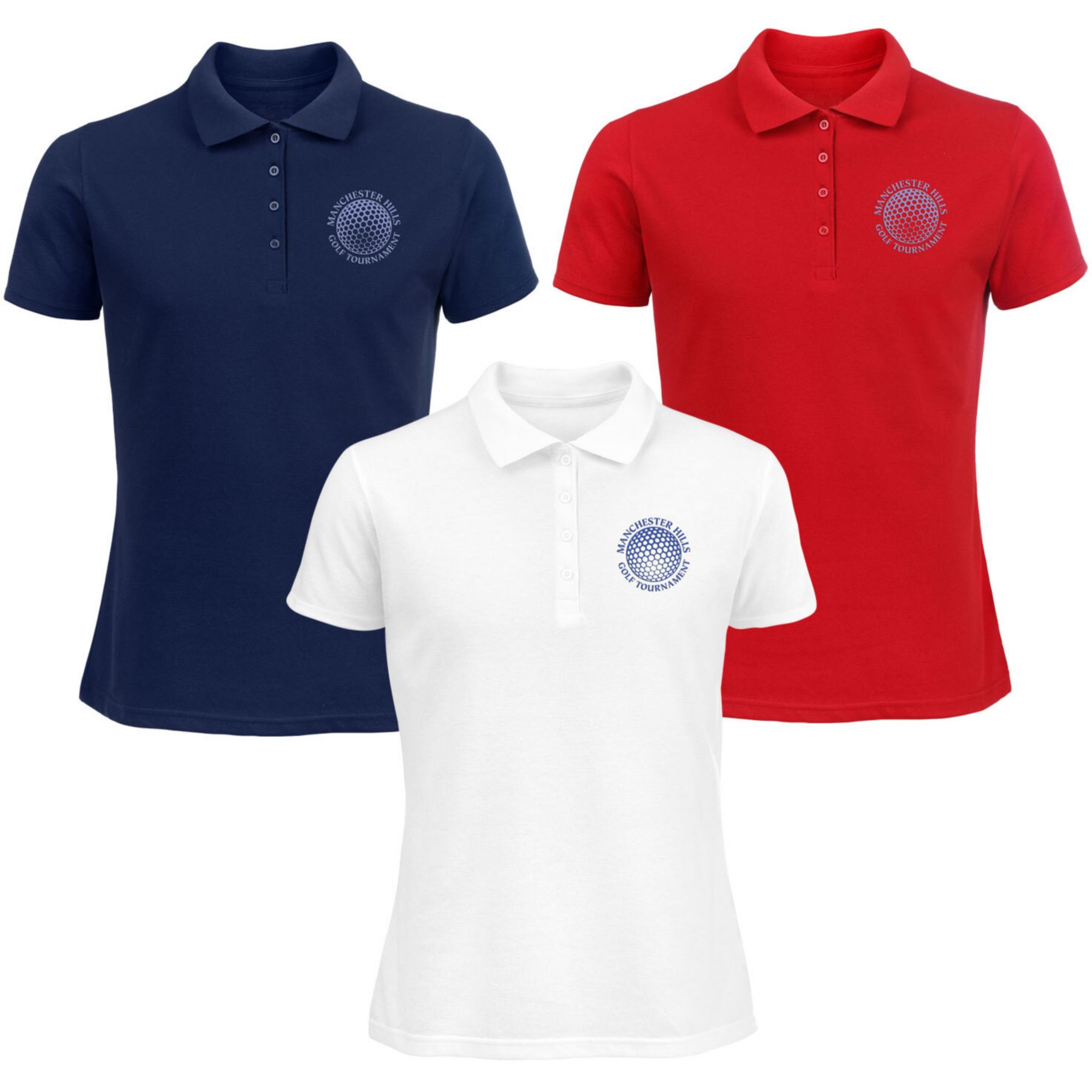 Embroidered Ladies 50/50 Polo Shirt 1